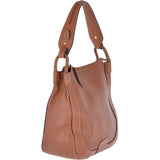 The Bridge Full Grain Italian Leather Hobo Bag Havana Gold - 040735 1P 2C NH