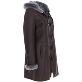 Ladies Sheepskin Duffle Brown: 5928