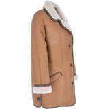 Women's Sheepskin Coat Biscuit Tan: KB 265