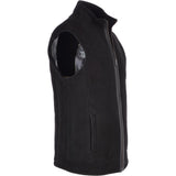 Men's Leather Sheepskin Gilet Black: KE YELEK 1
