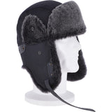 Trapper Hat With Sheepskin Fur Navy: 030-T