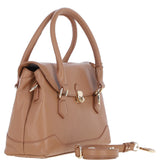 Premium Leather Shoulder Bag with Detachable Crossbody Strap Butterscotch: Y-56