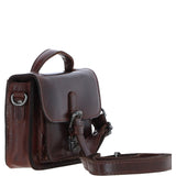 Ashwood Leather Mini Crossbody Satchel Bag Brandy: P-61