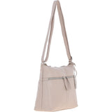 Sleek Luxe Leather Shoulder Bag Mushroom: Mourne