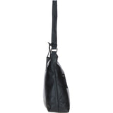 Chic Leather Shoulder Bag & Secure Zip Closure Black: Antrim