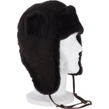Unisex Sheepskin Trapper Hat Brown: 208
