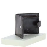 Classic 3 Card & ID Billfold Tab Wallet Leather Wallet Brown : 1222-VT