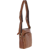 Mens Elegant Ashwood Leather Messenger Bag Honey: T-79