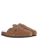 Fenland Unisex Sheepskin Slippers Tan: unisex-cork-slippers
