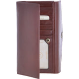 Vegetable Tanned Note, Coin & 8 Card Envelope Purse Chestnut : V-63