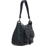 Ashwood Leather Women’s Buckle Shoulder Tote Bag Black: S-33