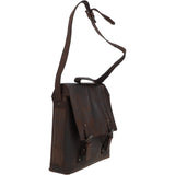 Large Vintage Leather Messenger Bag Brown: MEMPHIS BAG