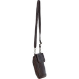 Real Leather Crossbody Smartphone Bag Brown: st 2231