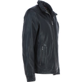 Trapper Mens Leather Jacket Dk Black 27: no1