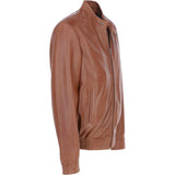 Ashwood Men's Genuine Leather Bomber Jacket Tan: AW-2255