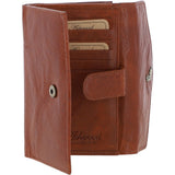 Women's Vintage Wash 12 Card Leather Purse Honey Tan: G-42