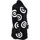 Sheepskin Coat With Roundel Detail Black/ White: D-LOOK-8