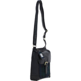 Ashwood Leather & Harris Tweed® Cloth Crossbody Bag Black/Watch: TW-24-03-BW