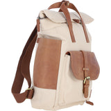 Fenland Canvas & Leather Backpack Tan/cream: FEN-755