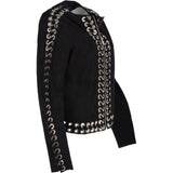 Suede Leather Jacket Black: 50634