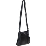 Elegant Leather Crossbody Bag Black: Delilah