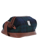 Ashwood Leather & Harris Tweed® Cloth Unisex Washbag Tan/Watch: TW-40-04-TW