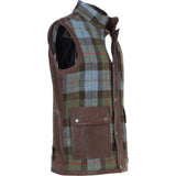 Ashwood Leather x Harris Tweed Men's Gilet Brown/Mcload: TW-901-01-BM