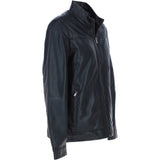 Ashwood Men’s Real Soft Leather Jacket with Mandarin Collar and Straight Zip Black: NEW COOPER