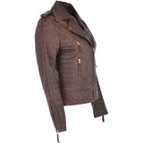 Women's Leather Biker Jacket Timber: 2741