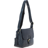 Vintage Leather Cross Body Shoulder Bag Navy – G22