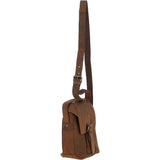 Small Vintage Leather Messenger Bag Tan: Miro