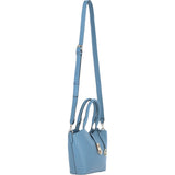 Leather Shoulder Bag with Detachable Crossbody Strap Denim: 64739