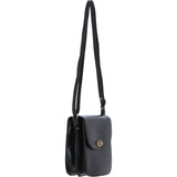 Ashwood Medium Leather Crossbody Bag Black: V-81