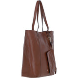 Ashwood Leather Shoulder Bag with Detachable Pouch 2 Tone Tan: 64454