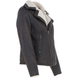 Ashwood Faux Fur Biker Style Jacket Brown: Jan
