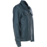 Ashwood Leather Bomber Jacket Navy: 1896