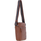 Brampton Leather Men's Crossbody Bag Tan: 64405