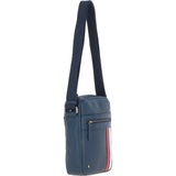 Gabicci Mens Leather Messenger Bag Navy: GB-64952