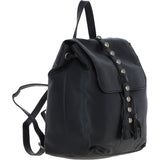 Trendsetting Women's Leather Backpack - Chic & Versatile Black: 61753