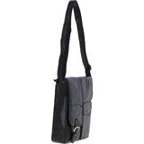 Elegant Ashwood Leather Unisex Crossbody Bag Black: G-19