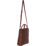 Stylish Ashwood Leather Shopper Bag with Crossbody Strap Tan: GV-64037