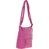 Versatile Leather Shoulder Bag Berry: Bondoran