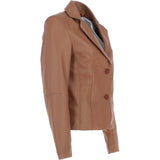 Ashwood Leather Women's Two Button Tan Blazer: 10157