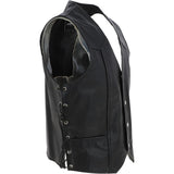 Leather Laced Waistcoat Black :  G-W/C 632