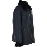 Sheepskin Flying Jacket Black: KE 007E