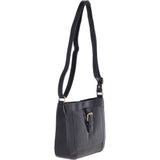 Vegetable Tanned Small Leather Shoulder Bag Navy : V-27