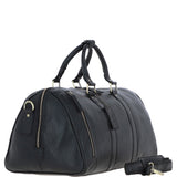 Classic Leather Weekend Bag Black: Q-46