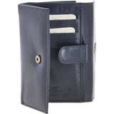 Small Vegetable Tanned Cash And 12 Card Envelope Purse Navy: V-62
