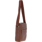 Gabicci Men's Leather Messenger Bag Tan: GB-64958