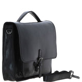 Ashwood Leather Unisex Large Crossbody Satchel Bag Black: P-63